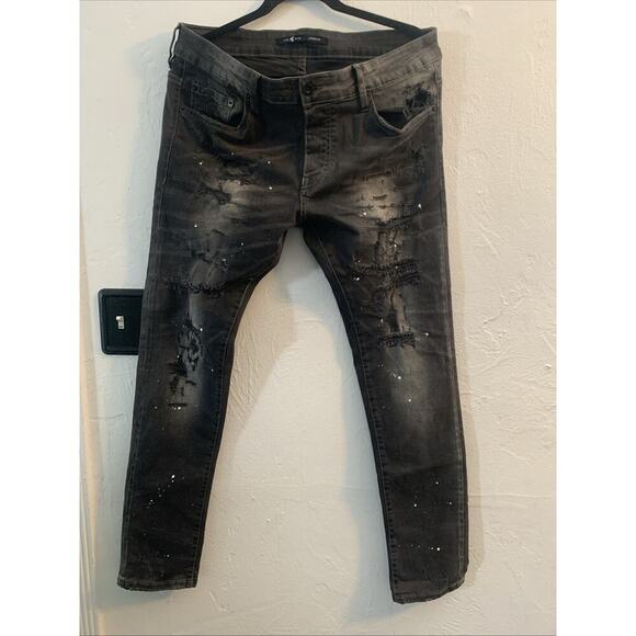 7th Heaven Other - Men's Straight Black Distressed Jeans